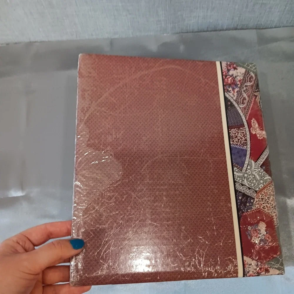 Vintage‎ Photo Album 3 Ring Binder 80 Slip In Pockets Multicolor Memory Book